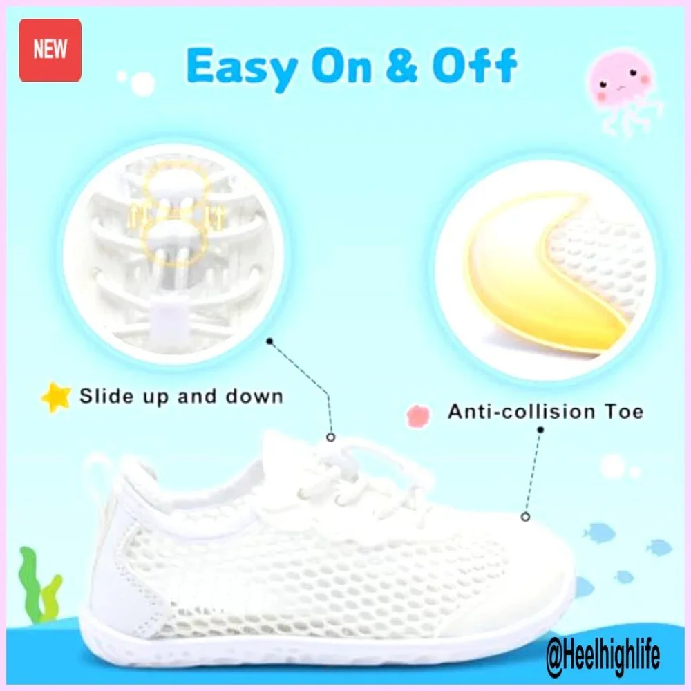 Toddler Water Shoes Barefoot Quick-Dry Breathable Aqua Socks Slip-On Beach Pool